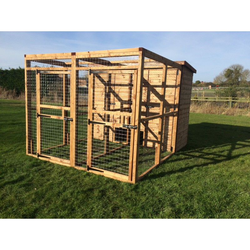 Double Dog Kennel With Run